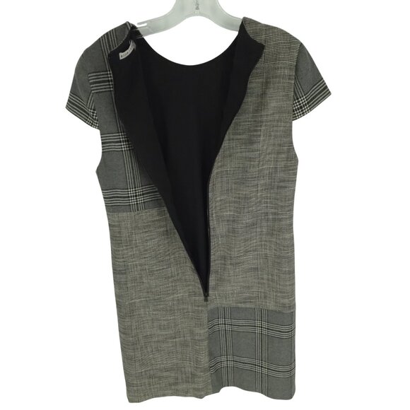 Alice + Olivia Coley Plaid Cap Sleeve Dress Microplaid Houndstooth Sparkle 8 - Picture 7 of 16